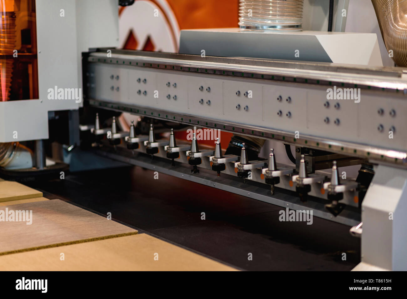 CNC woodworking machine Stock Photo Alamy