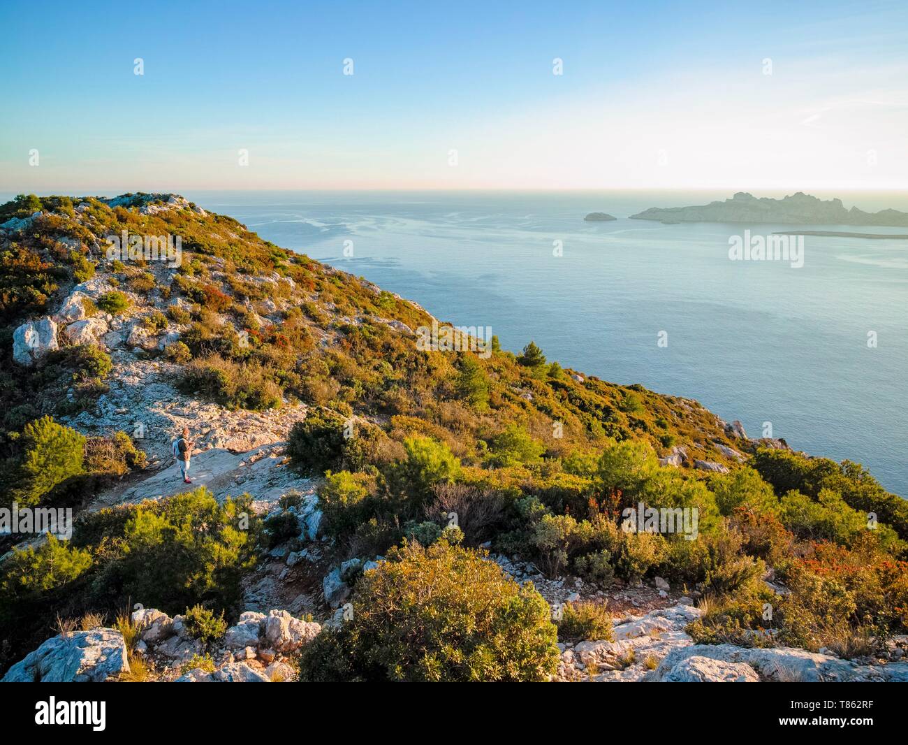 France, Bouches du Rhone, Marseille, Regional Park of Calanques, the ...