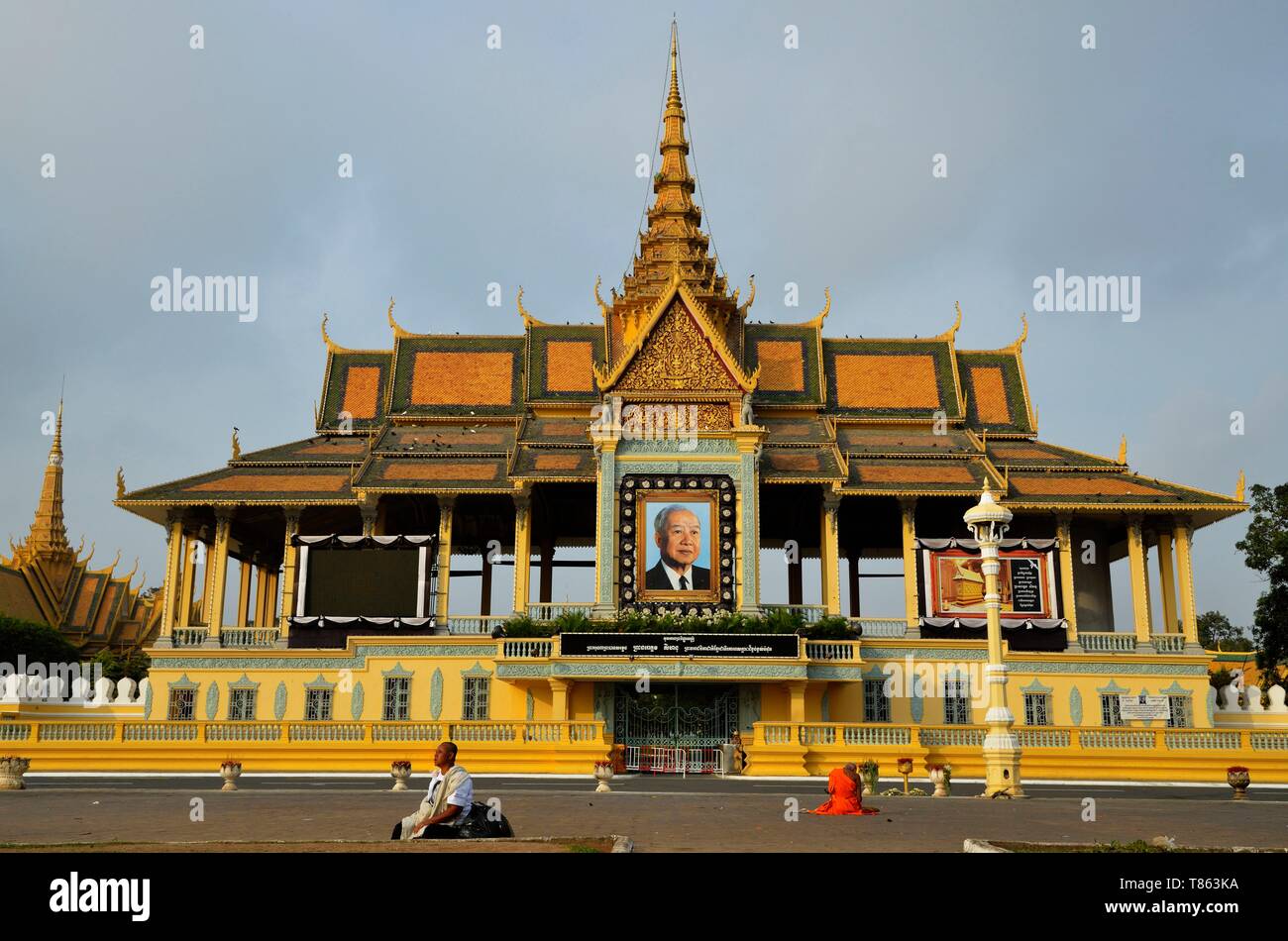 Cambodia, Phnom Penh, the Royal Palace, residence of the King of Cambodia, built in 1860 Stock Photo