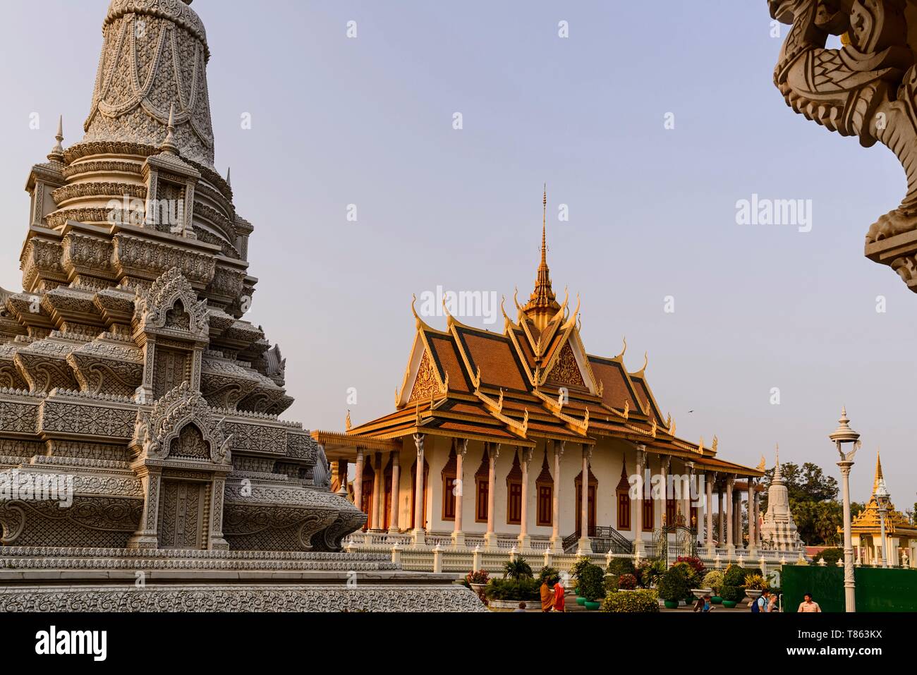 Cambodia, Phnom Penh, Silver Pagoda inside the Royal palace, dated 19 th. century Stock Photo