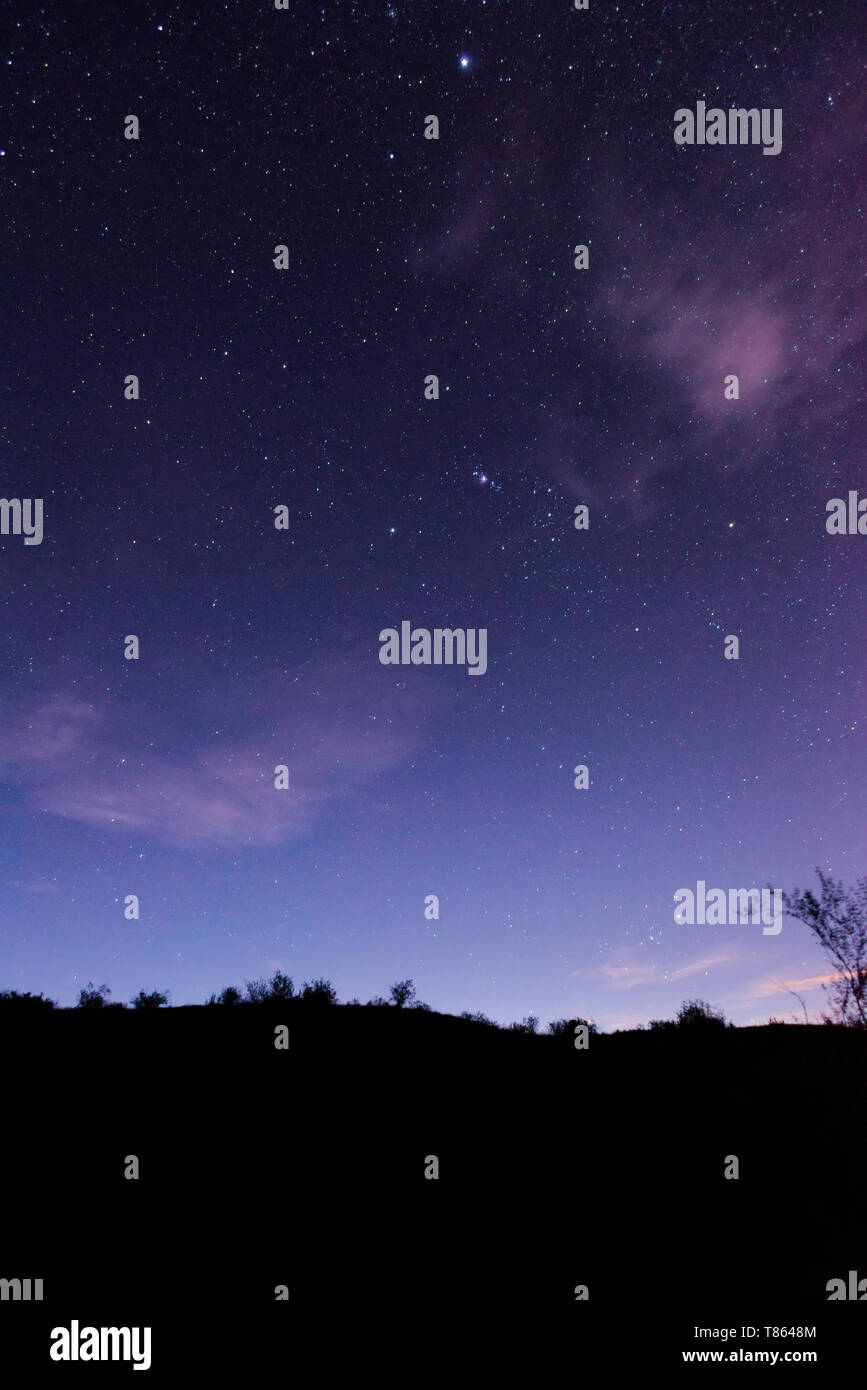 Clear black night sky stars vertical hi-res stock photography and ...
