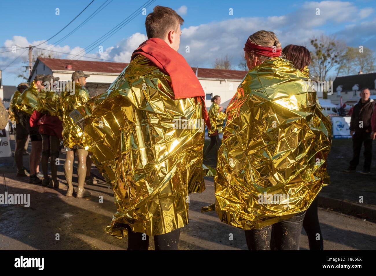 France, Oise, Thiescourt, La 14 18, obstacle course on the trail of the Hairy Stock Photo