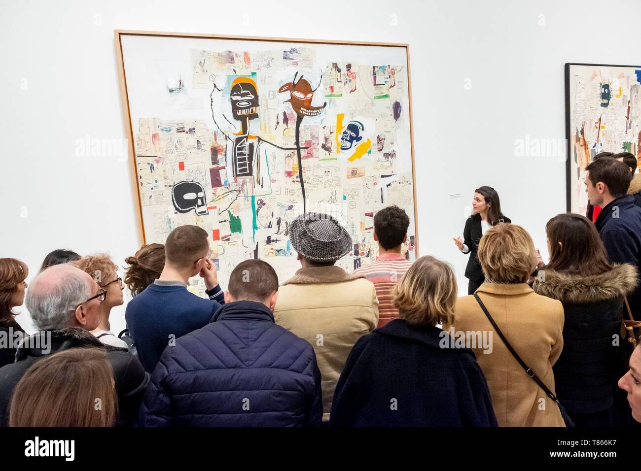 France, Paris, Bois de Boulogne, the Louis Vuitton Foundation by architect  Frank Gehry, exhibition Jean Michel Basquiat Stock Photo - Alamy