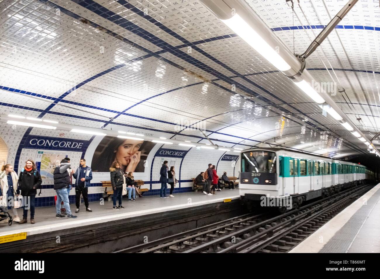 France, Paris, Concorde metro station Stock Photo