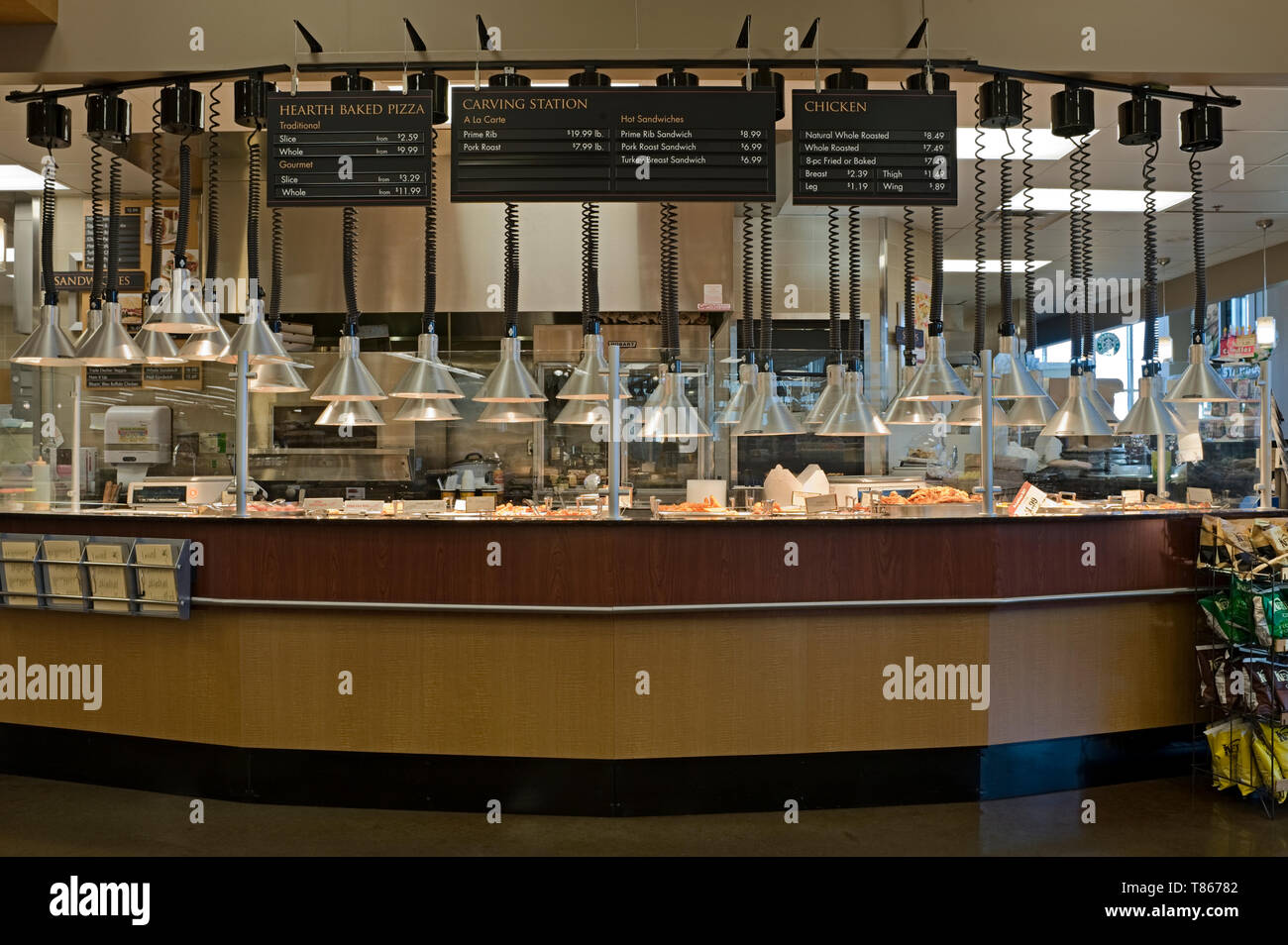 Food Kiosk in a Grocery Store Stock Photo Alamy