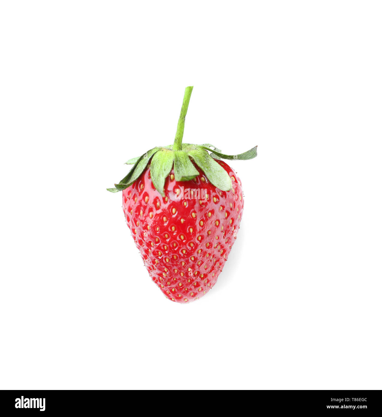 Sweet ripe strawberry on white background Stock Photo - Alamy