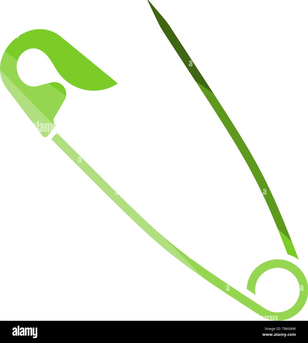 Tailor Safety Pin Icon. Flat Color Ladder Design. Vector Illustration ...