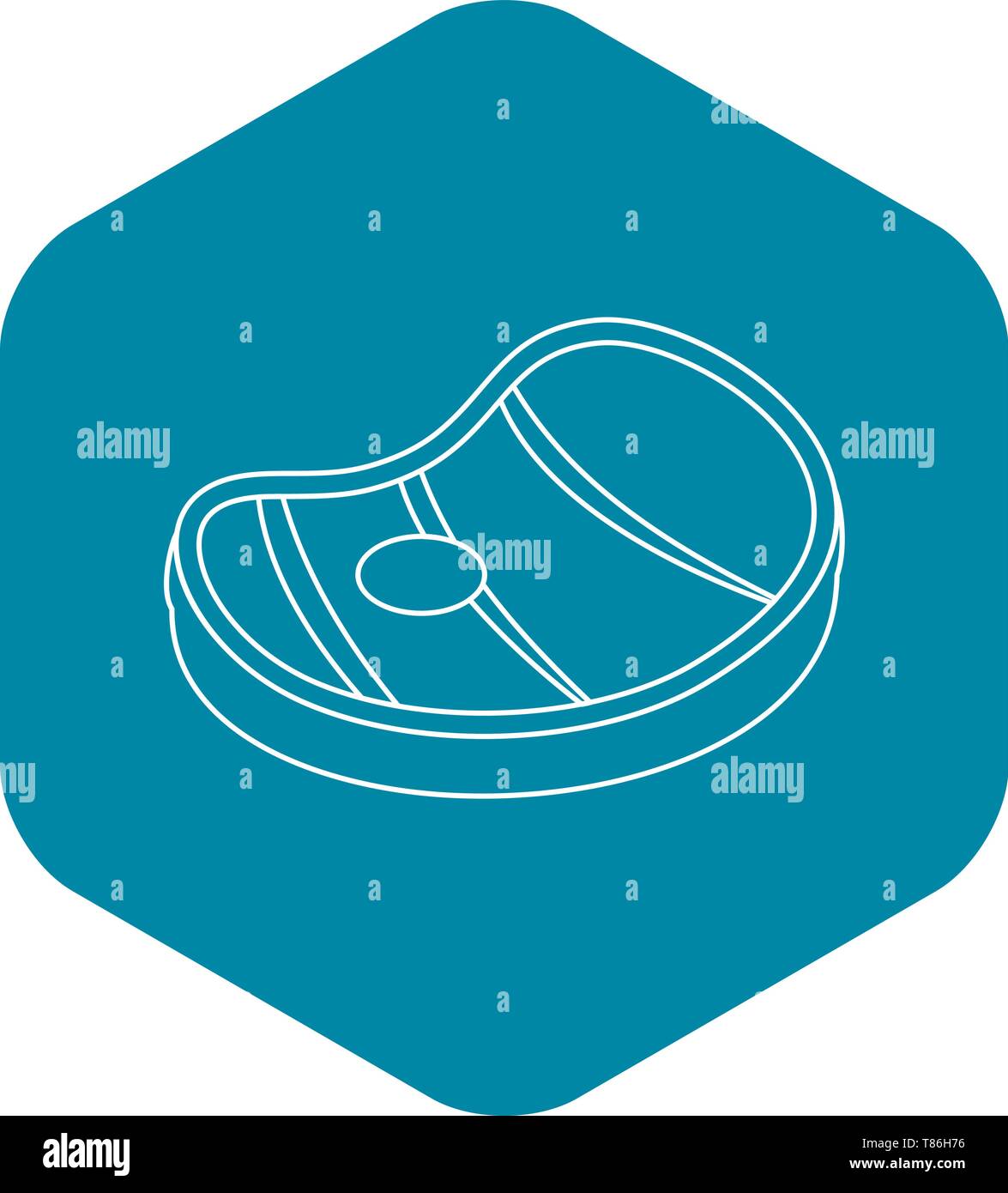 Meat steak icon, outline style Stock Vector Image & Art - Alamy