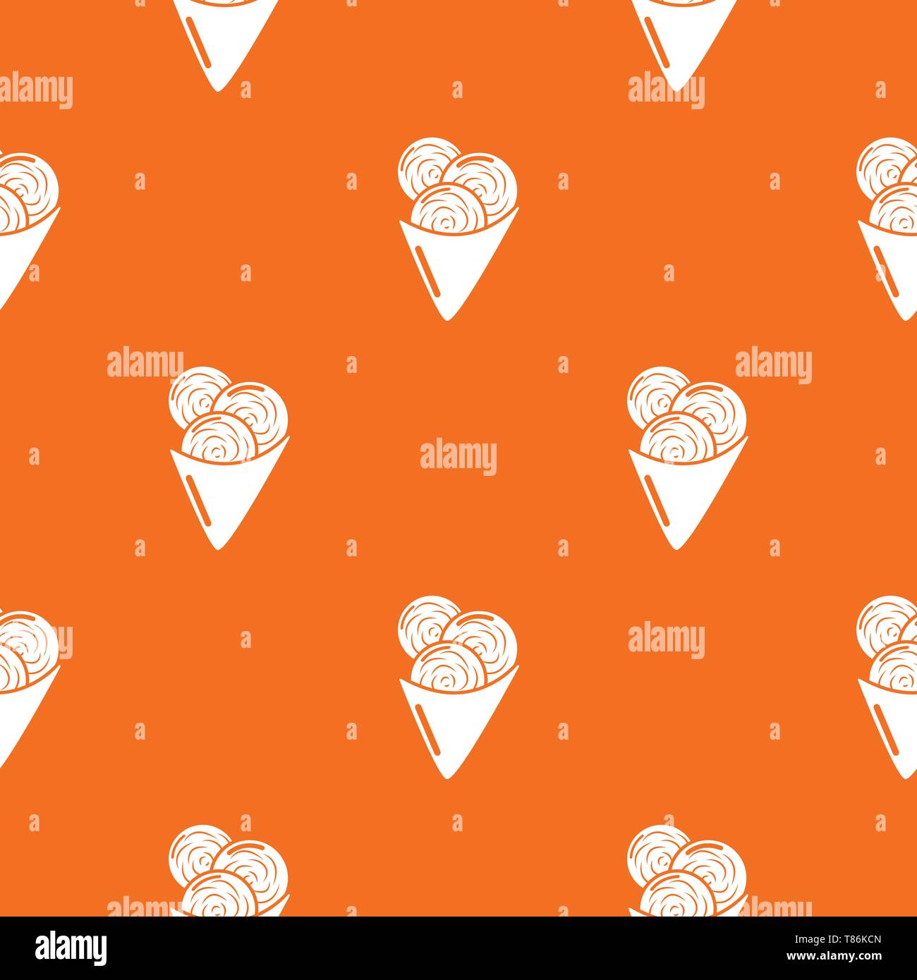 Ice cream pattern vector orange Stock Vector Image & Art - Alamy