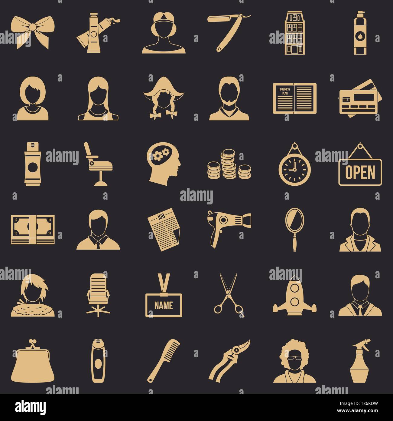 Scissors icons set, simple style Stock Vector Image & Art - Alamy
