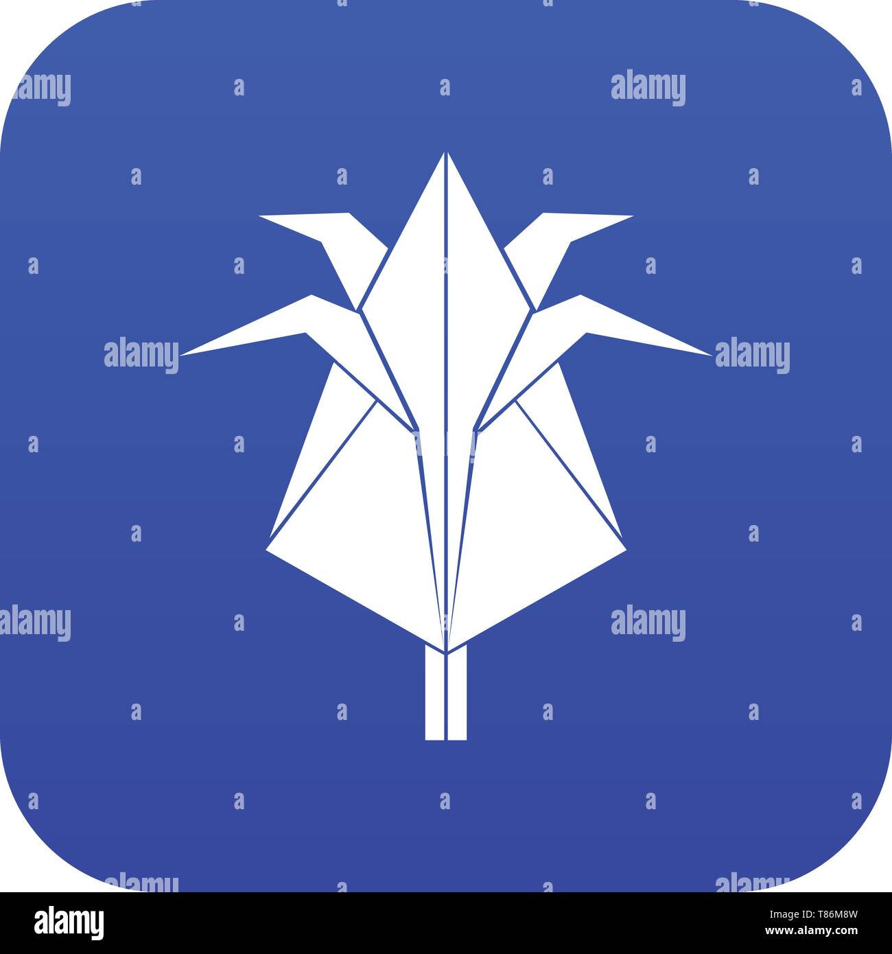 Origami flower icon blue vector Stock Vector Image & Art - Alamy