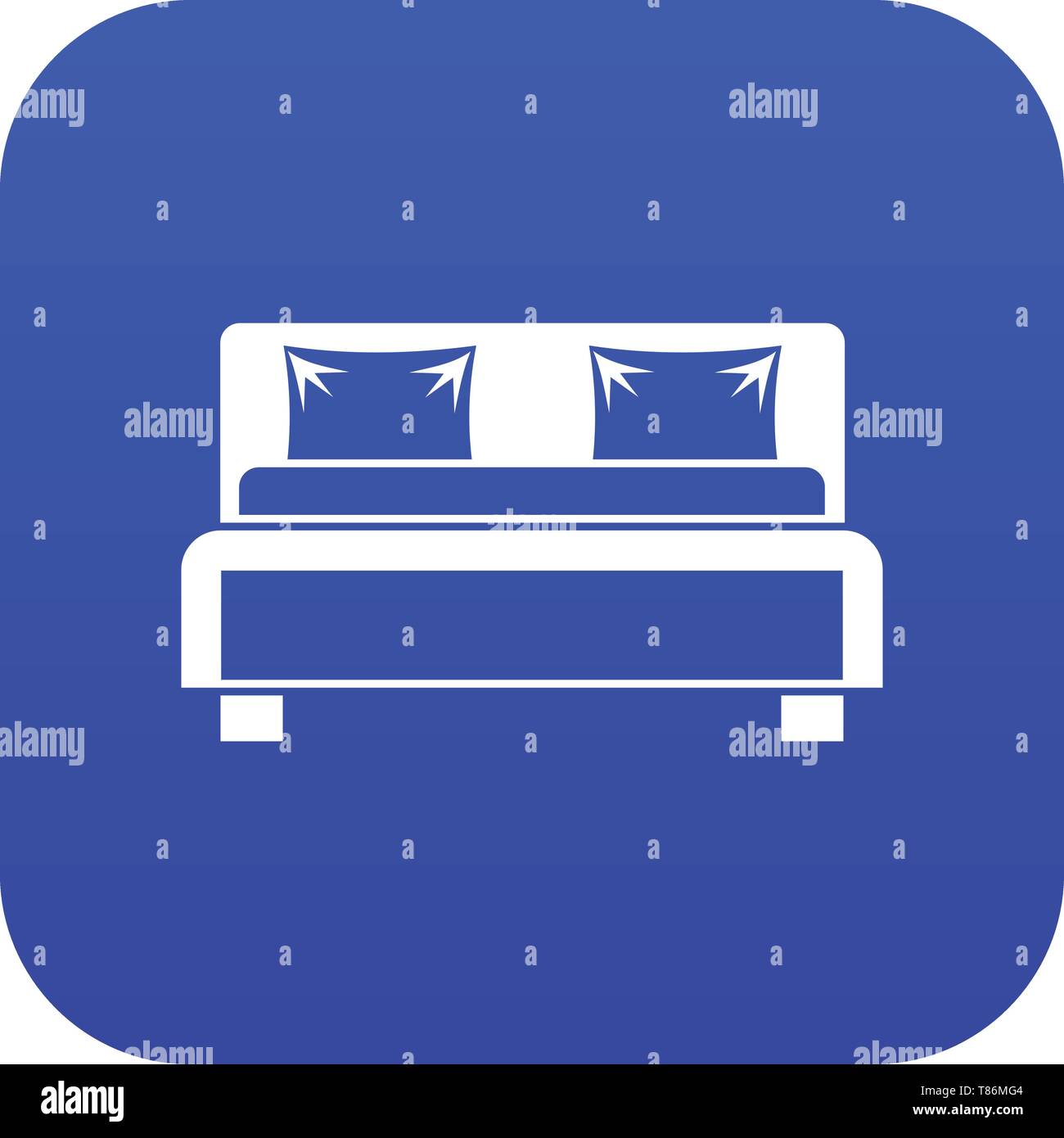 Double bed icon digital blue Stock Vector Image & Art - Alamy