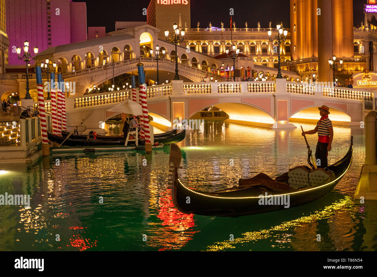 Gondola ride at The Venetian. Las Vegas, Nevada, United States of America Stock Photo
