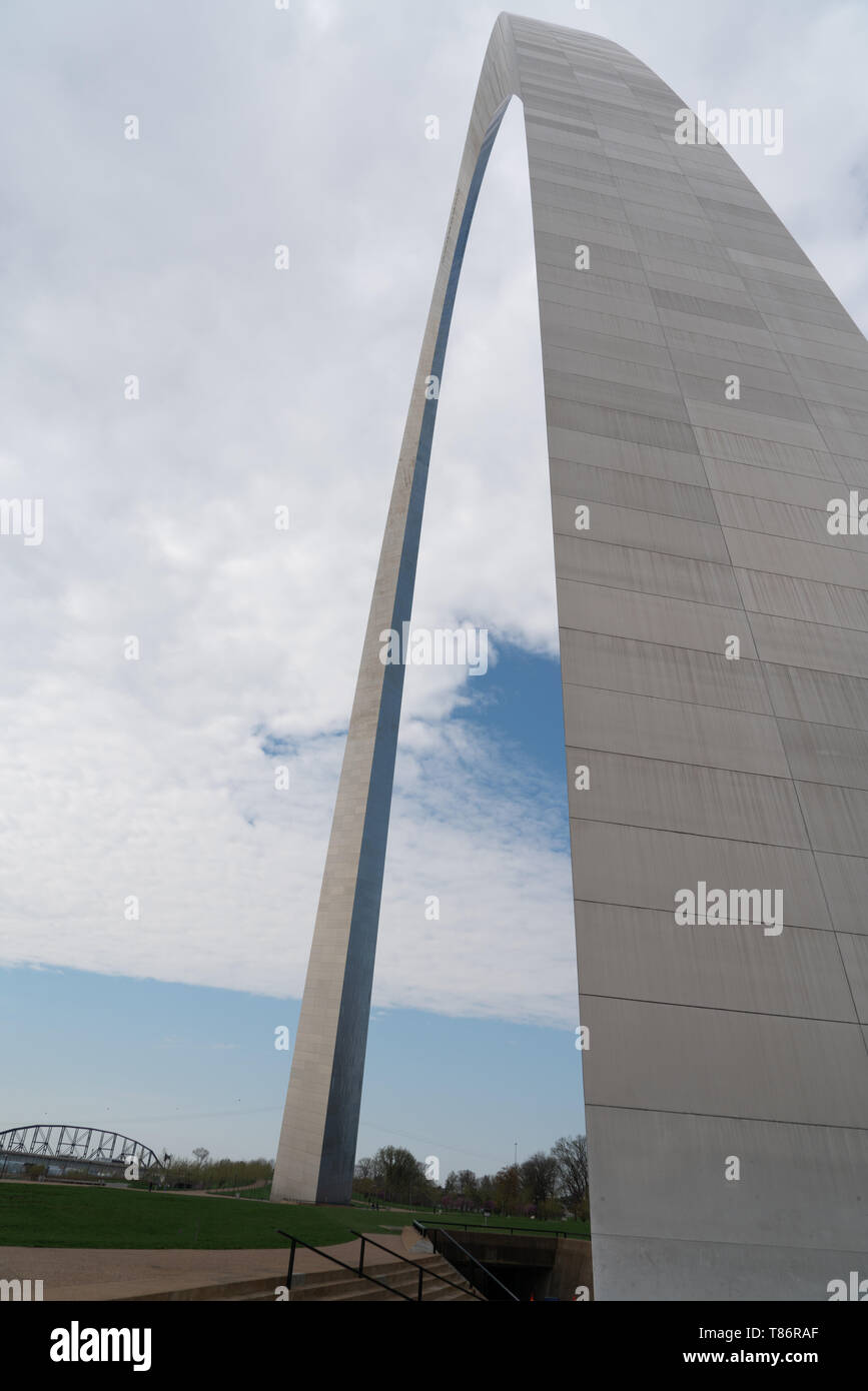 Different views of the St. Louis Arch - Gateway to The West Stock Photo