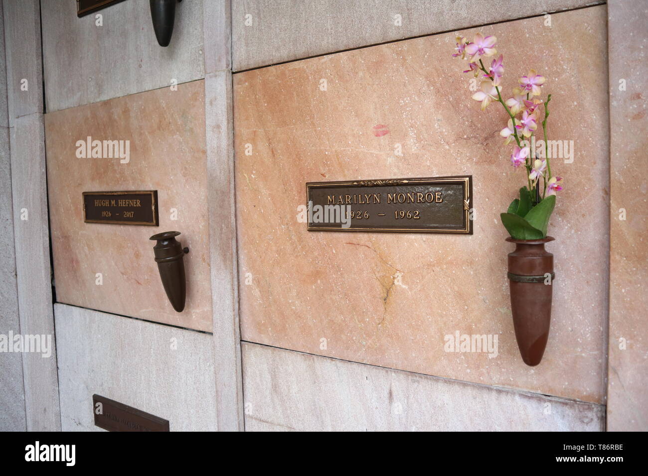 Marilyn Monroe grave in the Westwood Village Memorial Park in Los