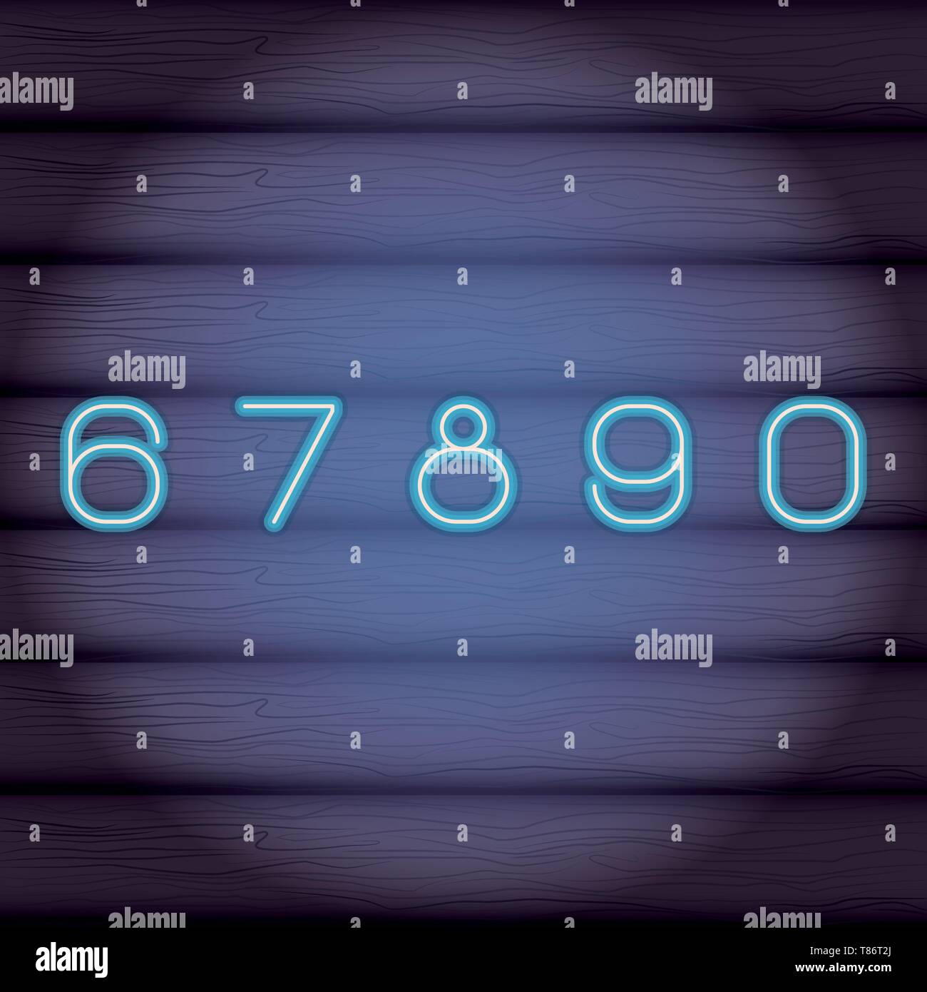 Neon Numbers Text numbers font neon Stock Vector Image & Art - Alamy