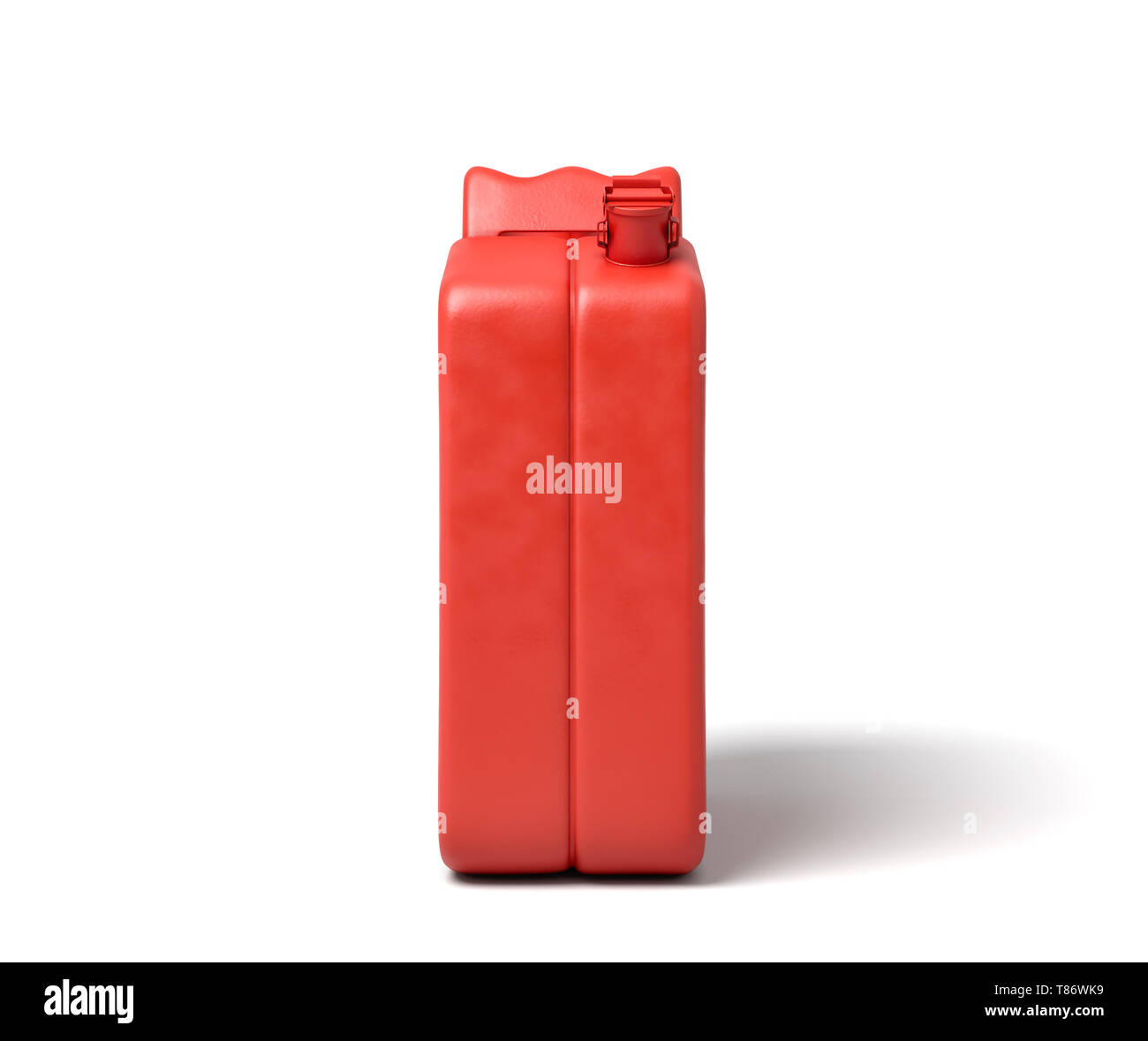 3d rendering of red gas can isolated on white background. Stock Photo