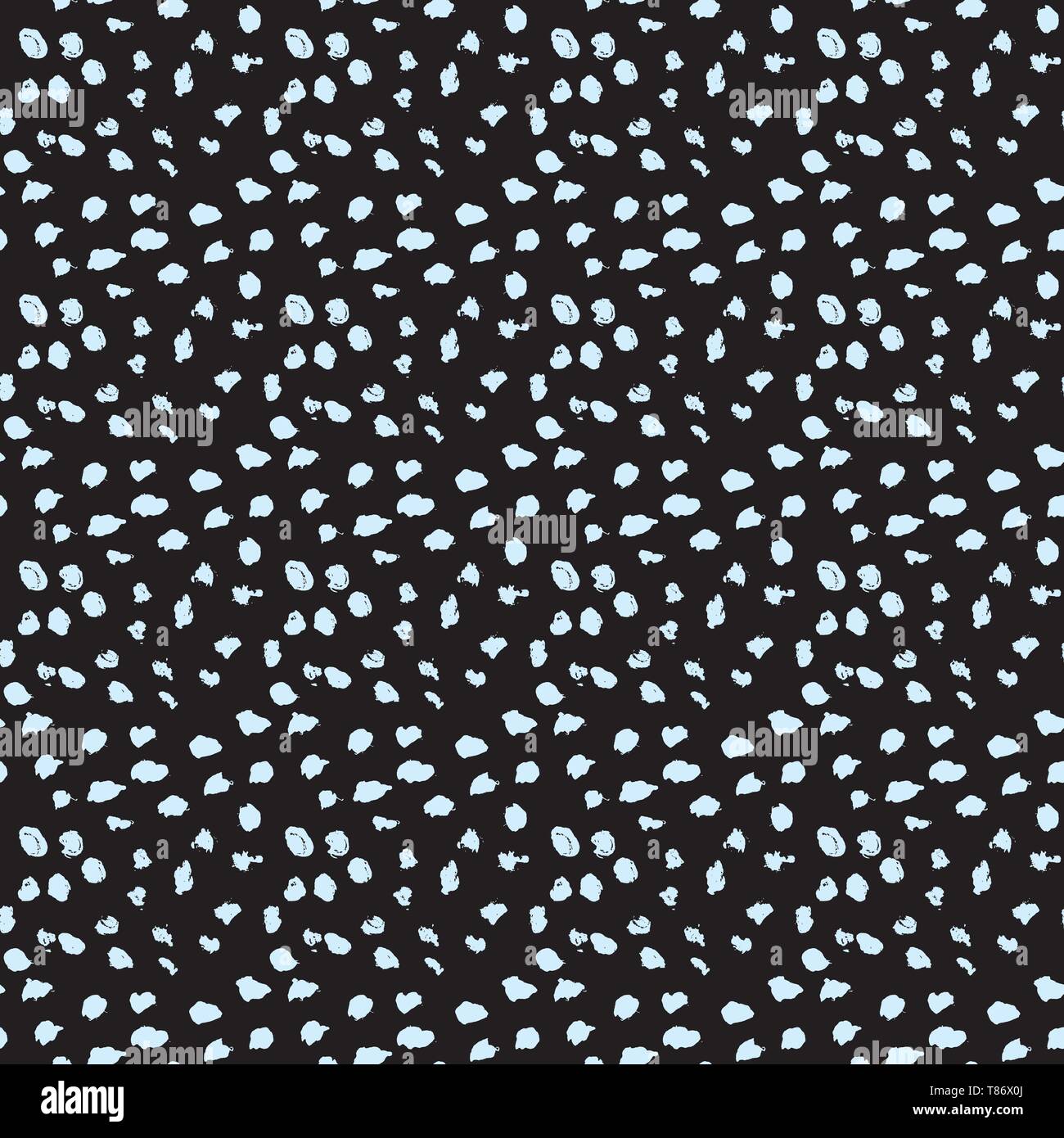 Seamless pattern with hand drawn blue background. Polka texture. Vector ...