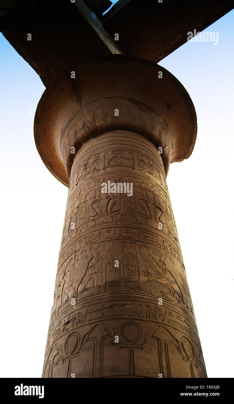 Ancient pillars of Kom Ombo Temple, Egypt Stock Photo Alamy
