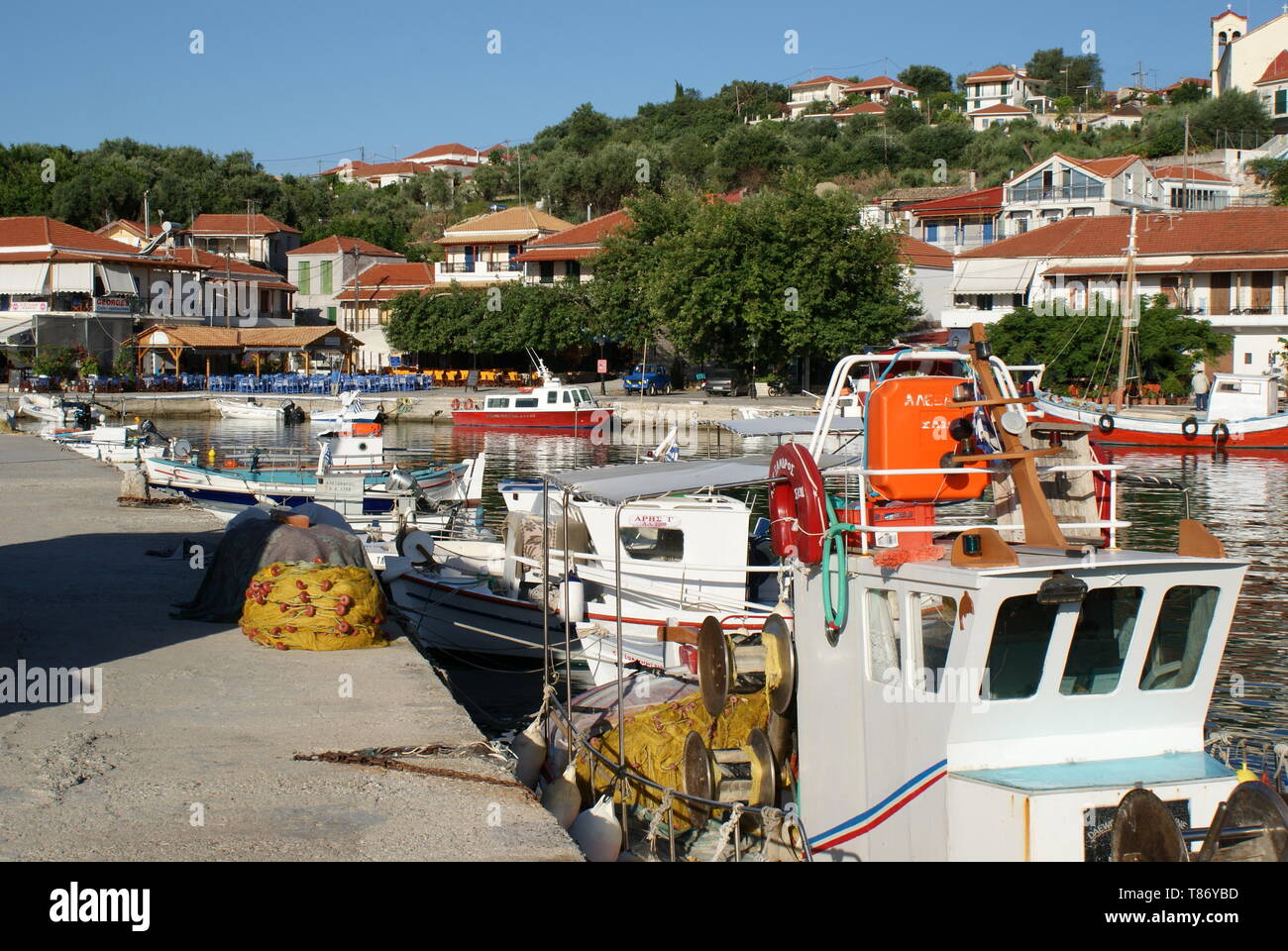Kalamos harbour, Kalamos, Lefkada municipality, Greece Stock Photo