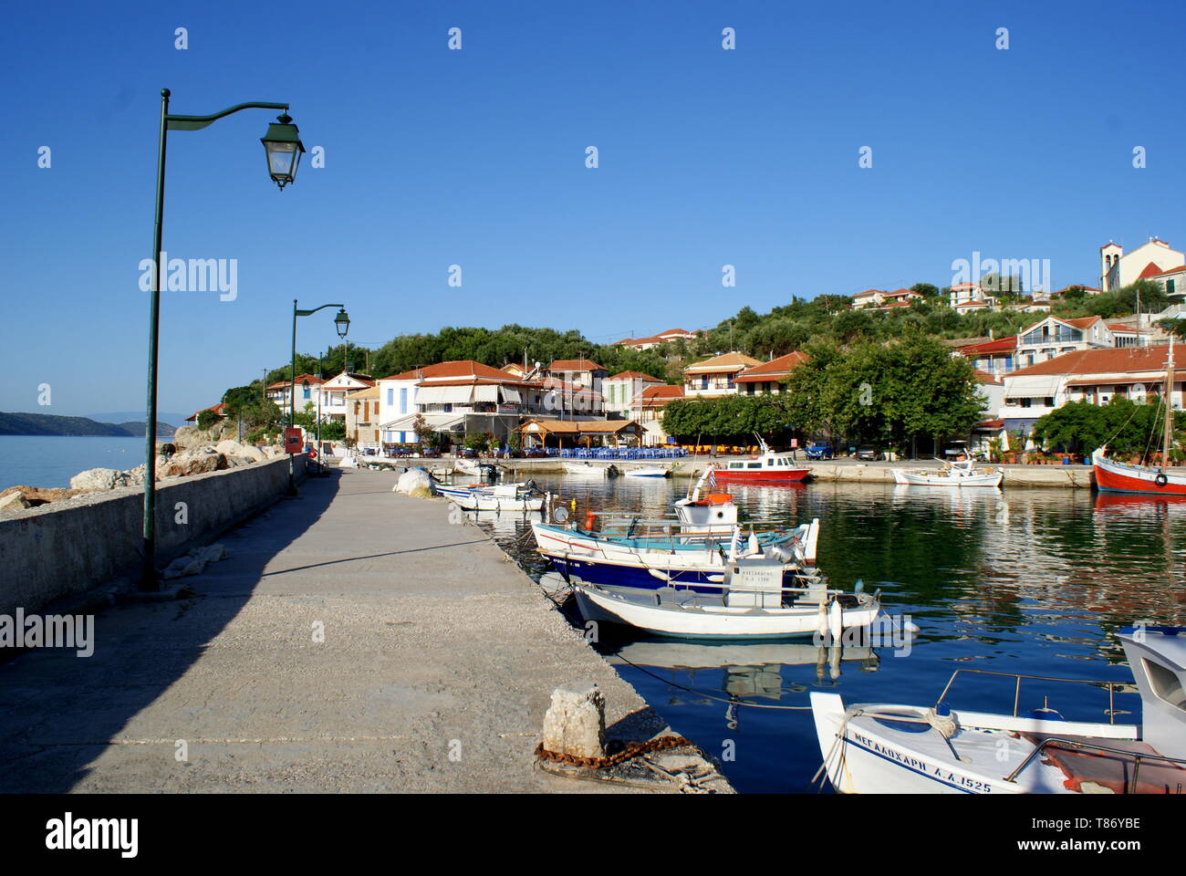 Kalamos harbour, Kalamos, Lefkada municipality, Greece Stock Photo