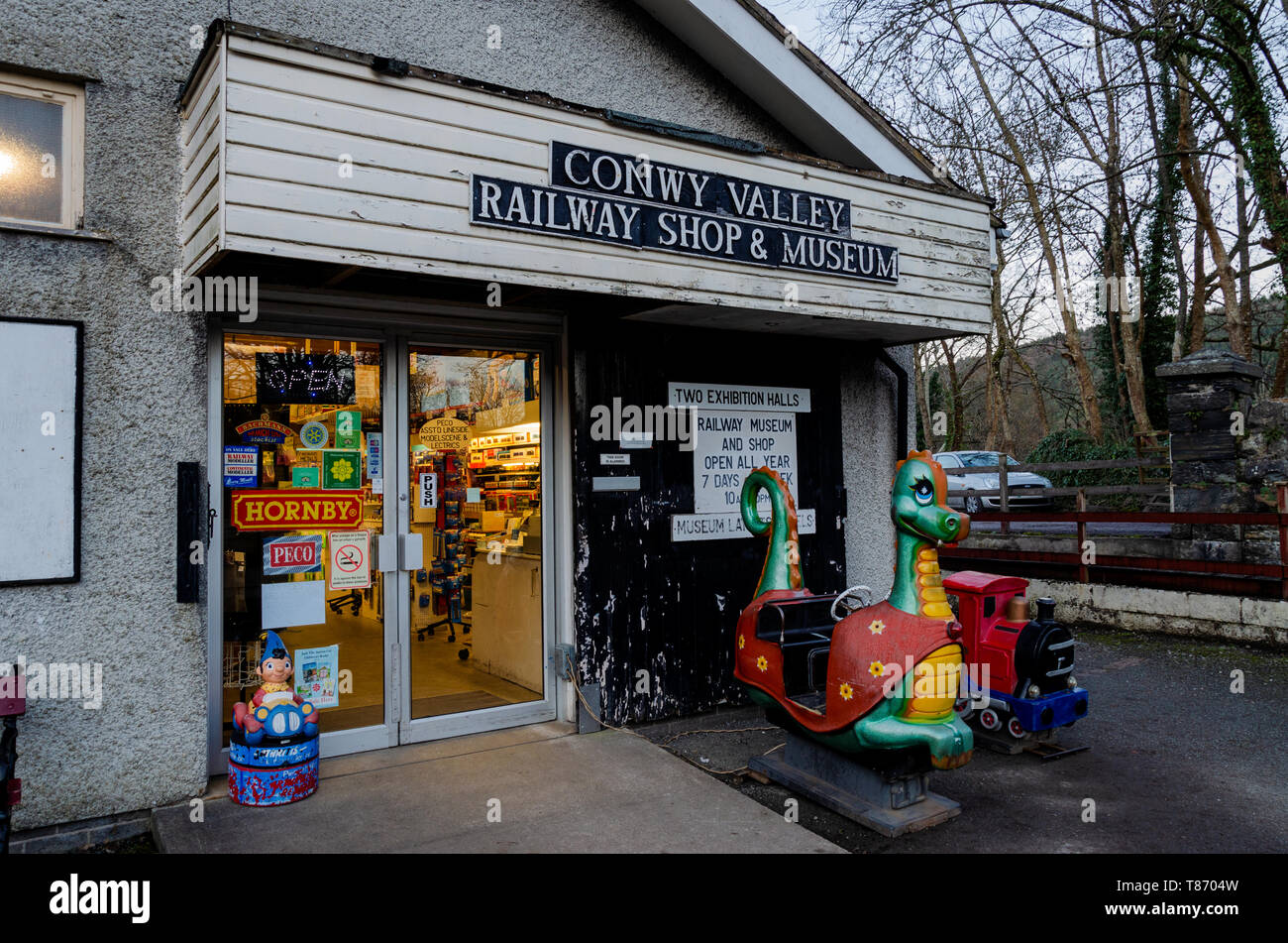 BetwsyCoed, UK Feb 2, 2019 The Conway Valley Railway Shop & Museum