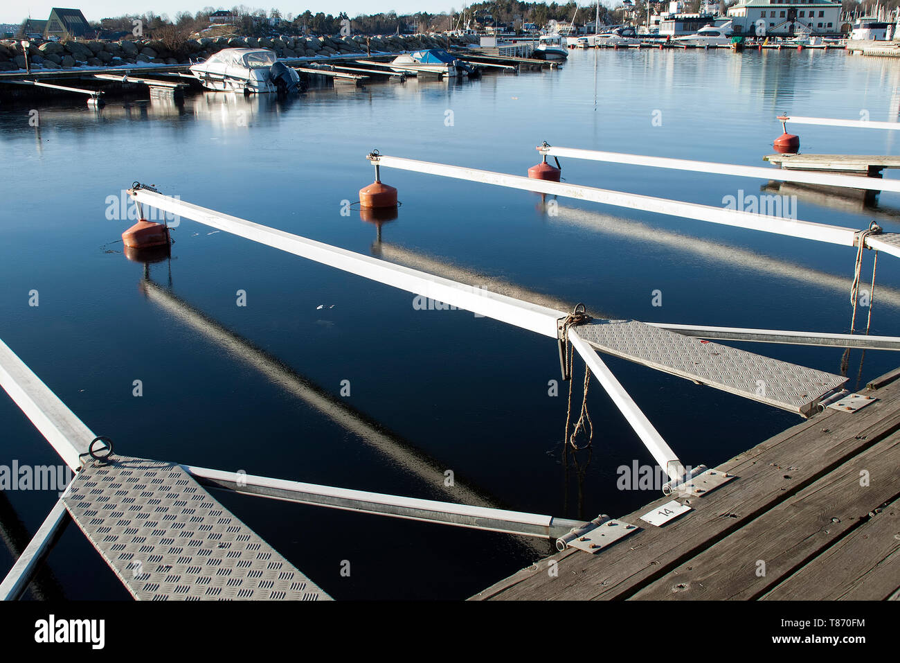 Empty boat moorings hi-res stock photography and images - Alamy