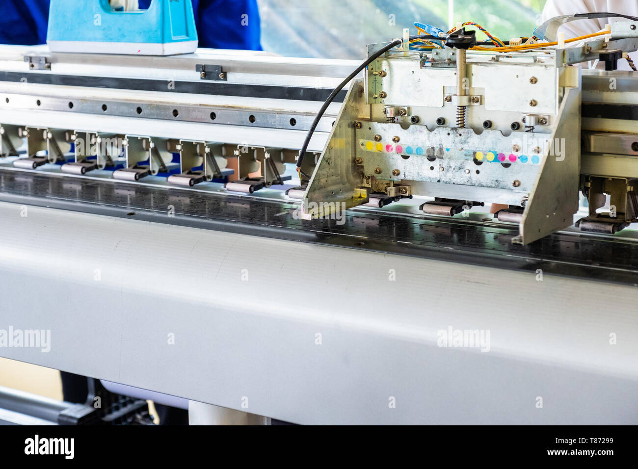 Checking the Head inkjet printer with repairing maintenance Stock Photo