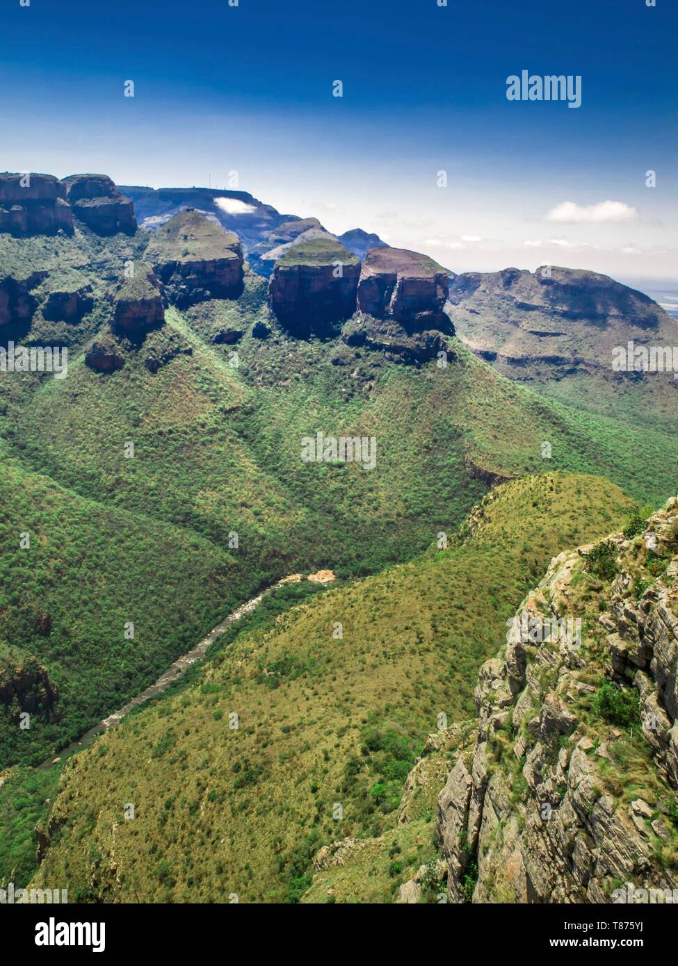 South Africa, Mpumalanga, Blyde River Canyon Nature the three Roundavels Stock Photo - Alamy
