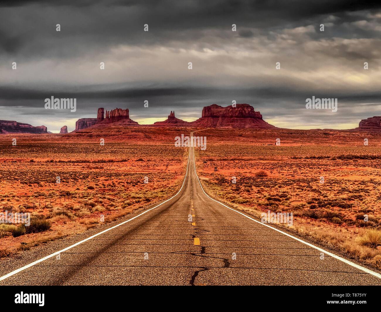 United States, Utah, Monument Valley from highway US 163 Stock Photo Alamy