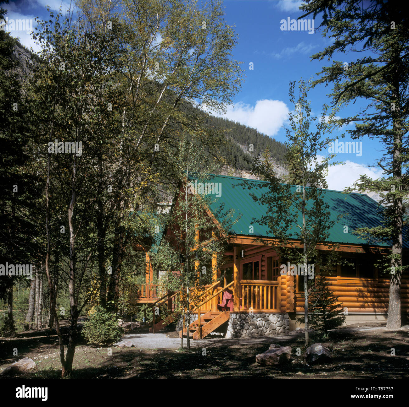 Log Cabins In The Mountains Stock Photo 246021699 Alamy