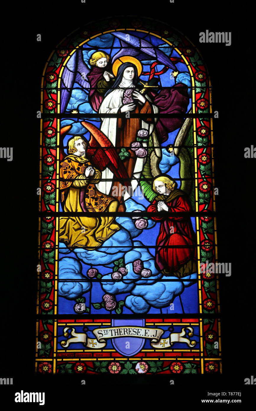 Sainte-Thérèse de l'Enfant Jésus. Eglise Saint Jean-Baptiste. Les Houches. Stock Photo