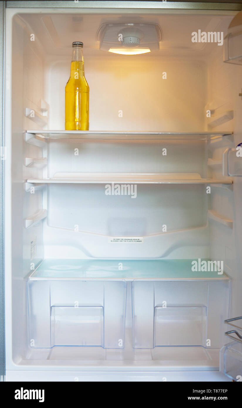 Bottle in a Refrigerator Stock Photo Alamy