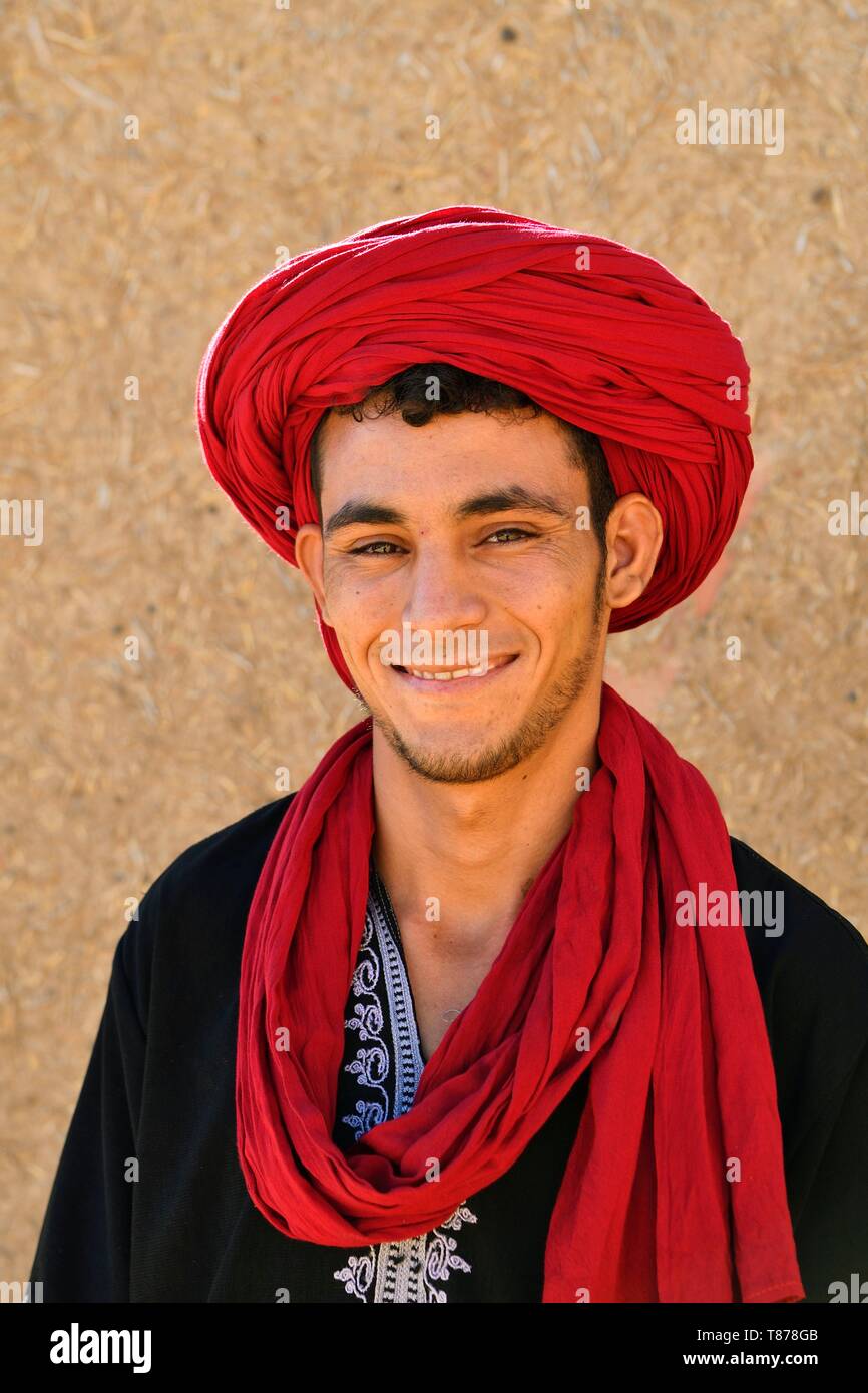 Morocco, Tafilalet region, Merzouga, portrait Stock Photo