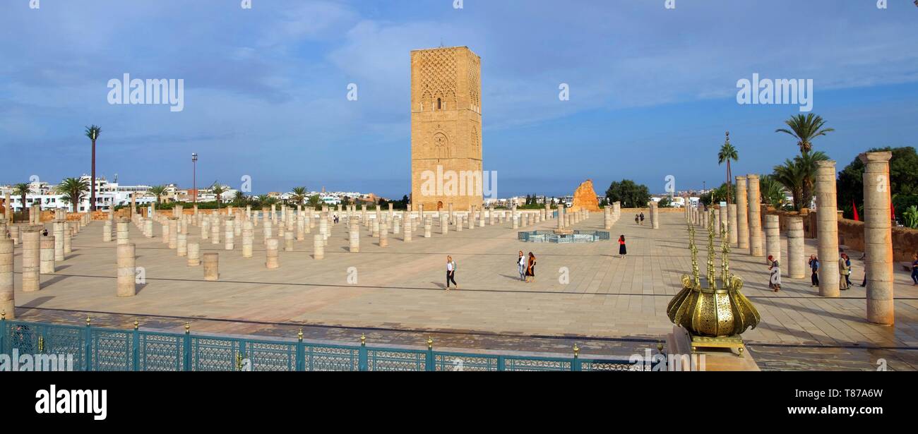 Morocco, Rabat, listed as World Heritage by UNESCO, esplanade of the ...