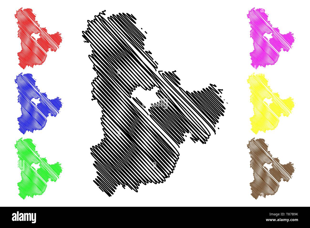 Kiev Oblast Administrative divisions - Kiev Oblast Administrative Divisions Of Ukraine Oblasts Of Ukraine Map Vector Illustration Scribble Sketch Kyiv Oblast Kyivshchyna Map T87B9K 