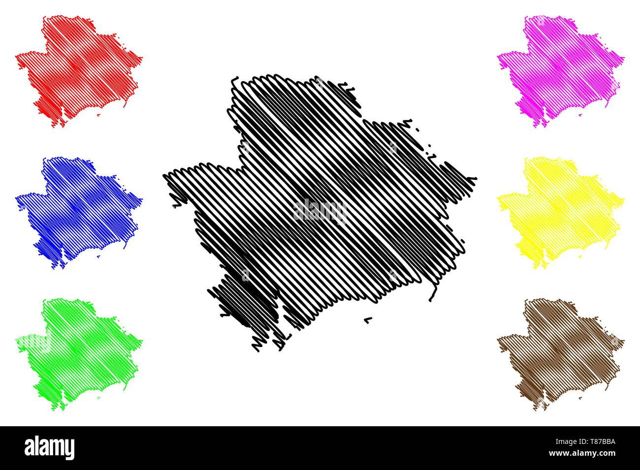 Zaporizhia Oblast Administrative - Zaporizhia Oblast Administrative Divisions Of Ukraine Oblasts Of Ukraine Map Vector Illustration Scribble Sketch Zaporizhzhya Map T87BBA 