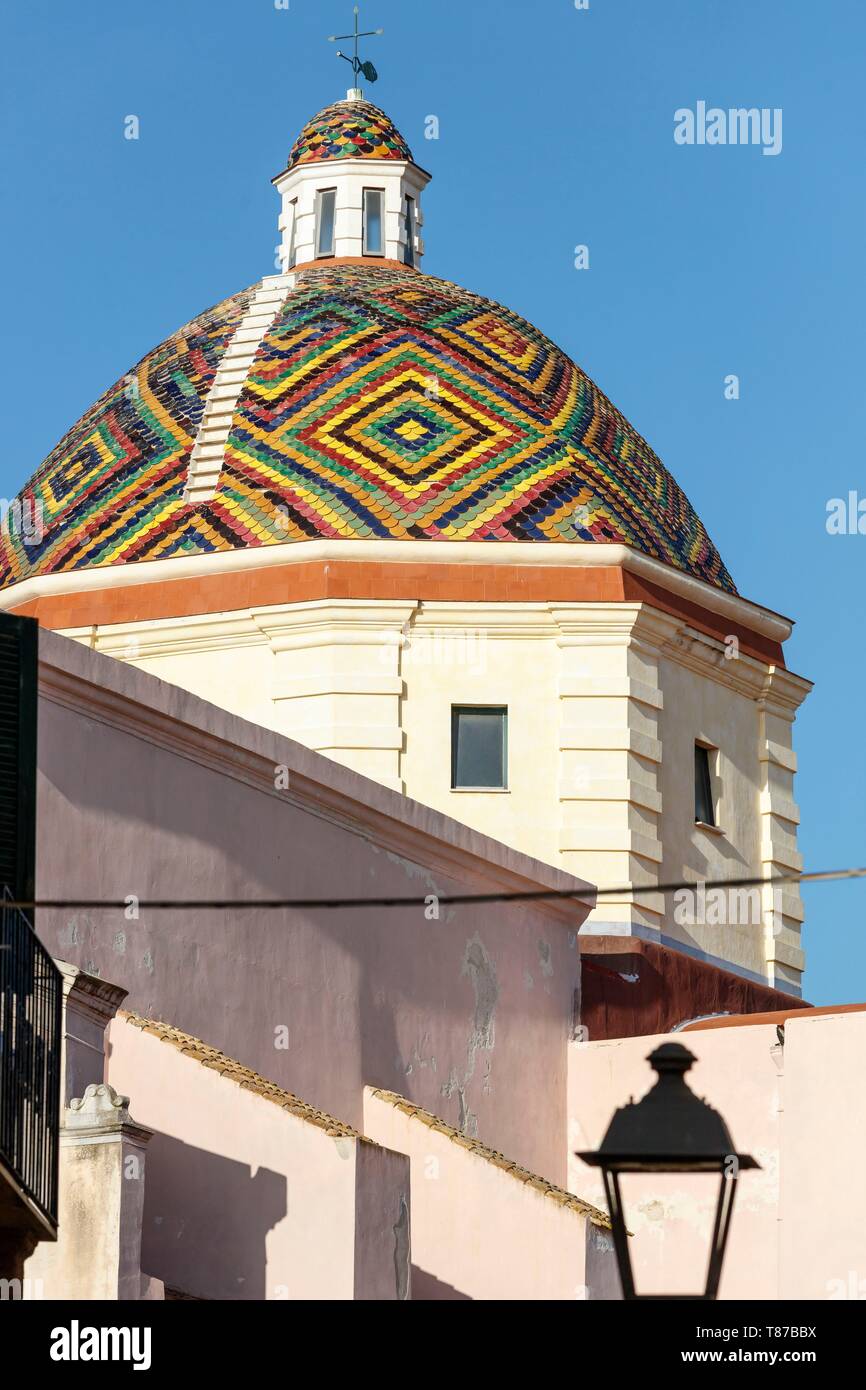 Italy, island Sardinia, Orosei, church Sas Animas, Europe, Mediterranean  island, destination, place of interest, faith, religion, Christianity,  church, sacred construction, architecture, cars, park, outside, deserted  Stock Photo - Alamy