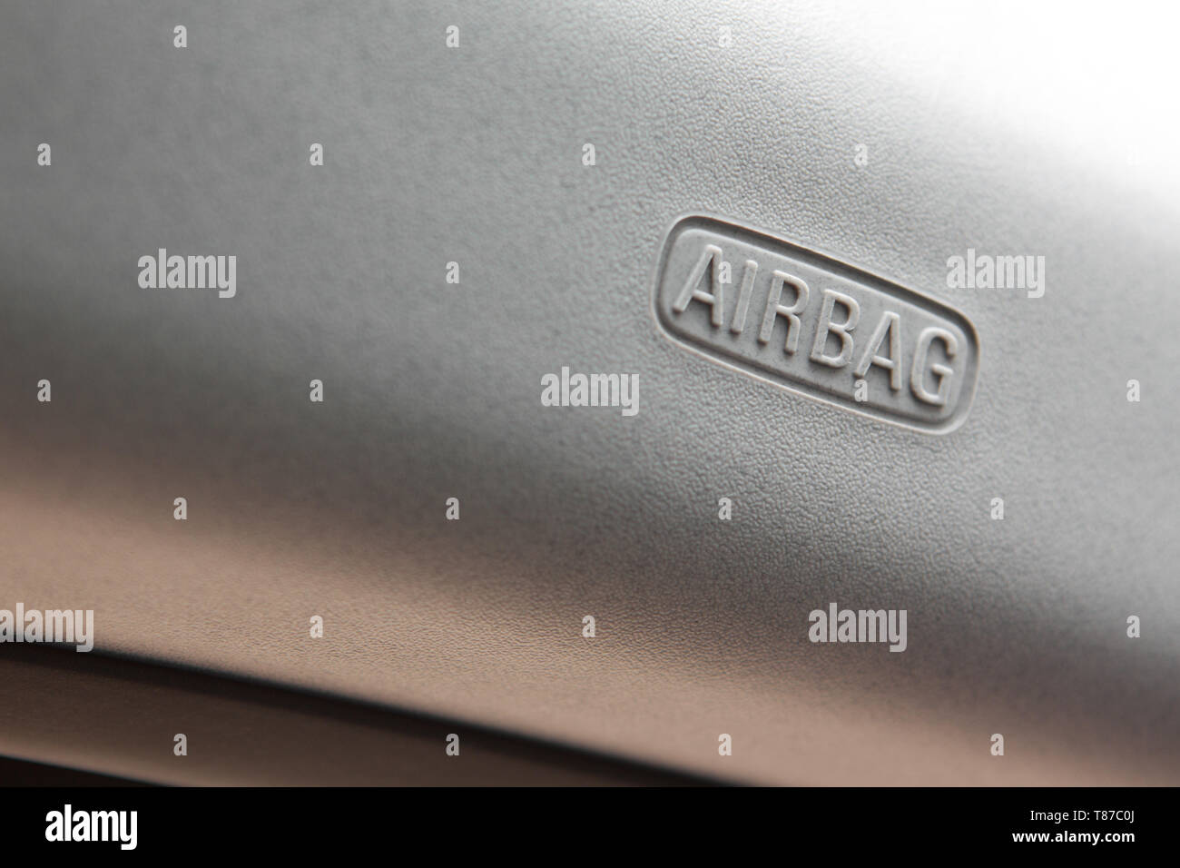 An airbag symbol on a modern car dashboard Stock Photo Alamy