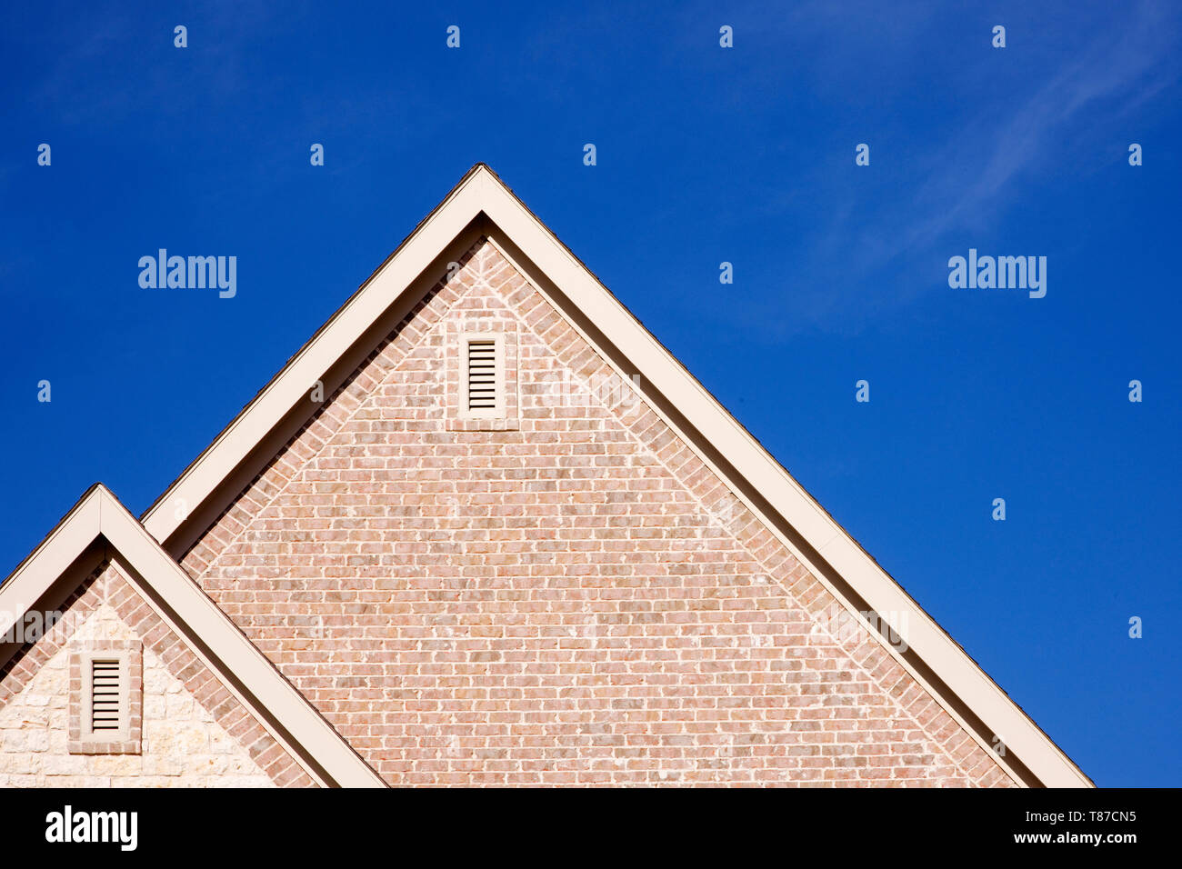 Fascia and Ridge of Gable Roof Stock Photo - Alamy