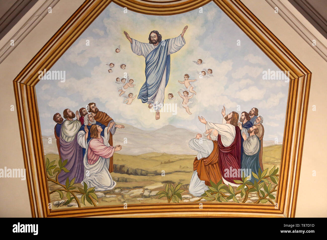 L'Ascension de Jésus-Christ. Eglise Saint-André. Domancy. / Ascension of Christ. St. Andrew's Church. Domancy. Stock Photo