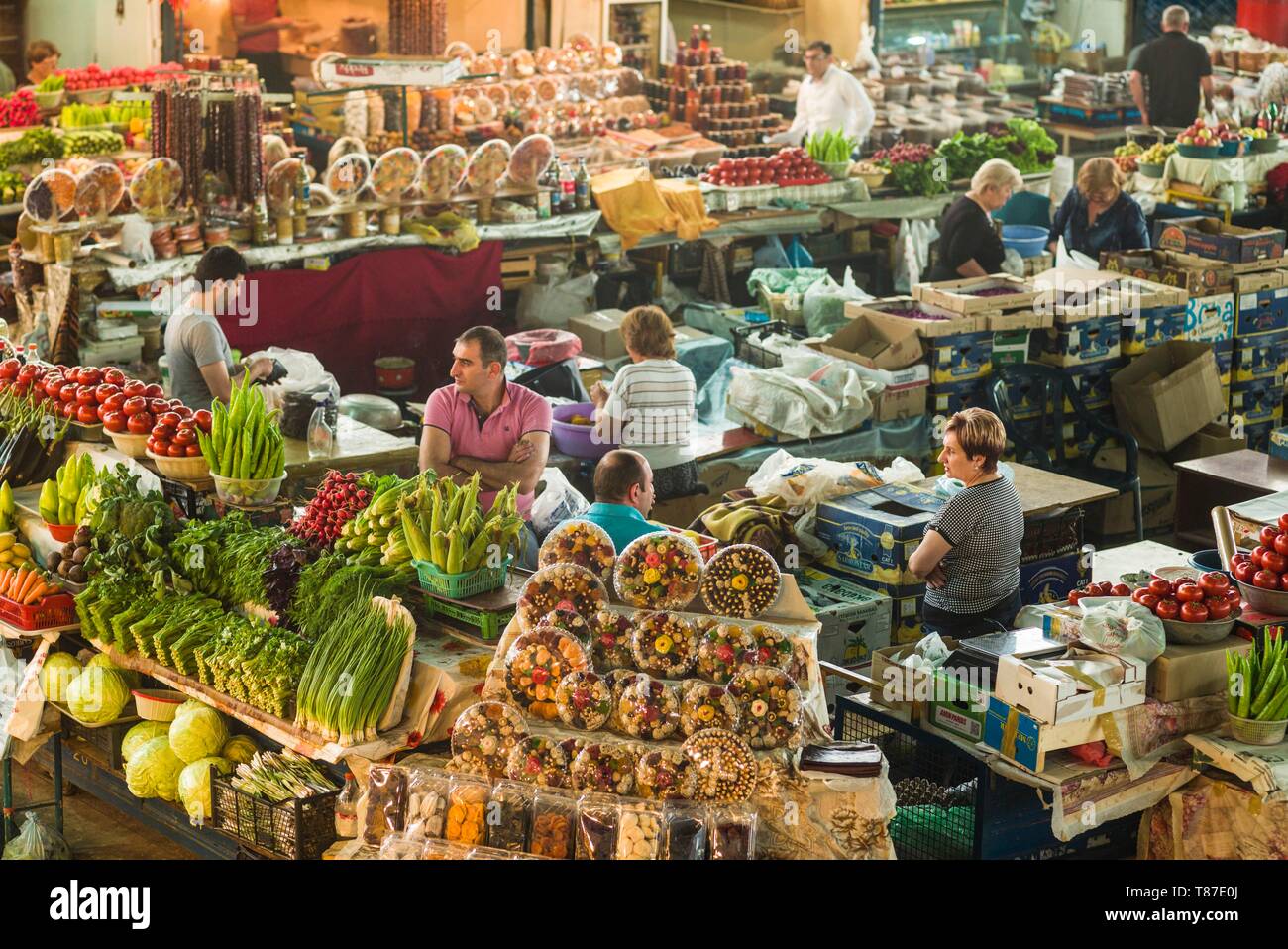 Armenia, Yerevan, G.U.M. Market, food market hall Stock Photo - Alamy