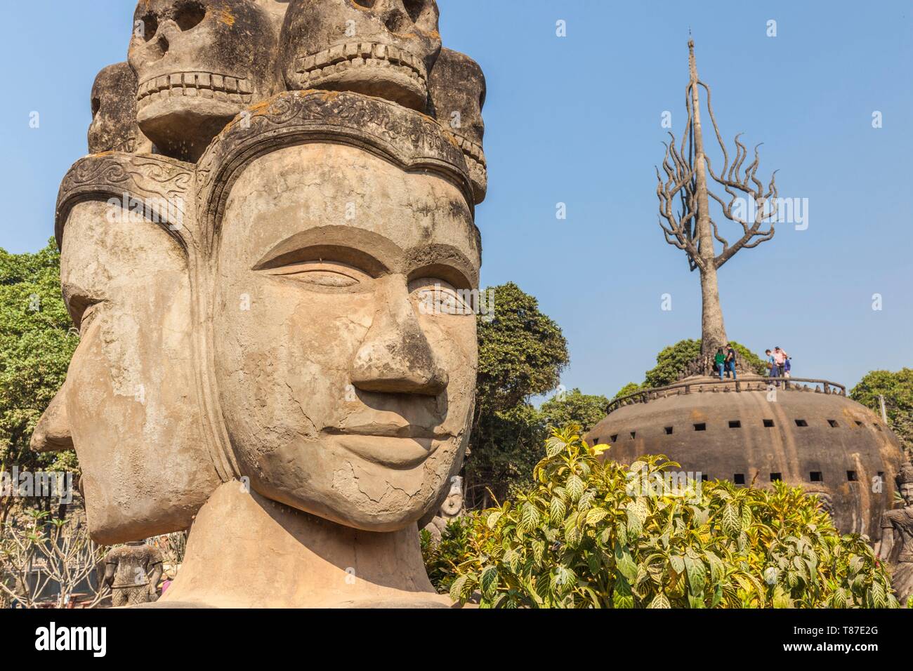 Laos, Vientiane, Xieng Khuan Buddha Park, statues of religious figures