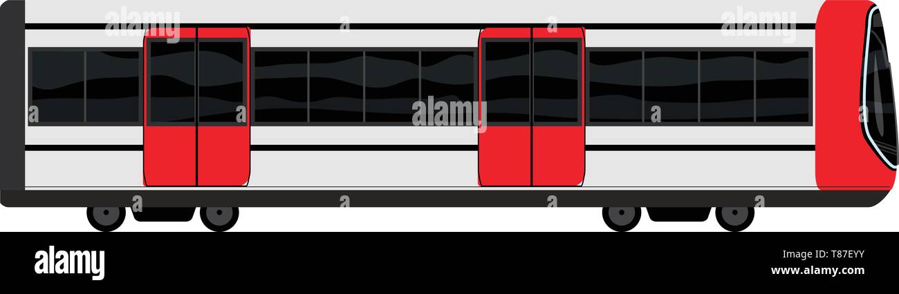 Subway modern train icon. Cartoon of subway modern train vector icon ...