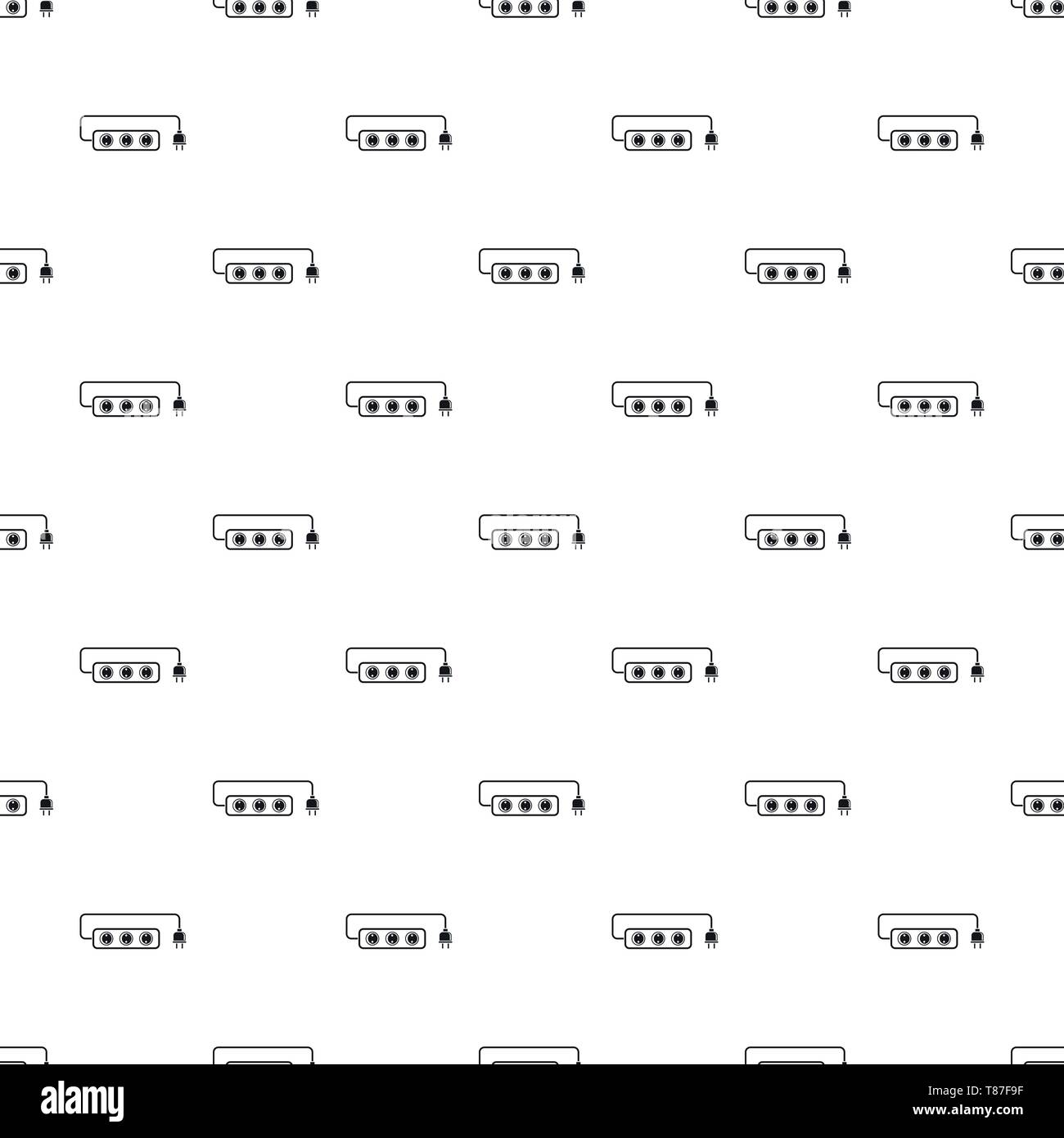 Extension cord pattern seamless vector repeat geometric for any web design Stock Vector