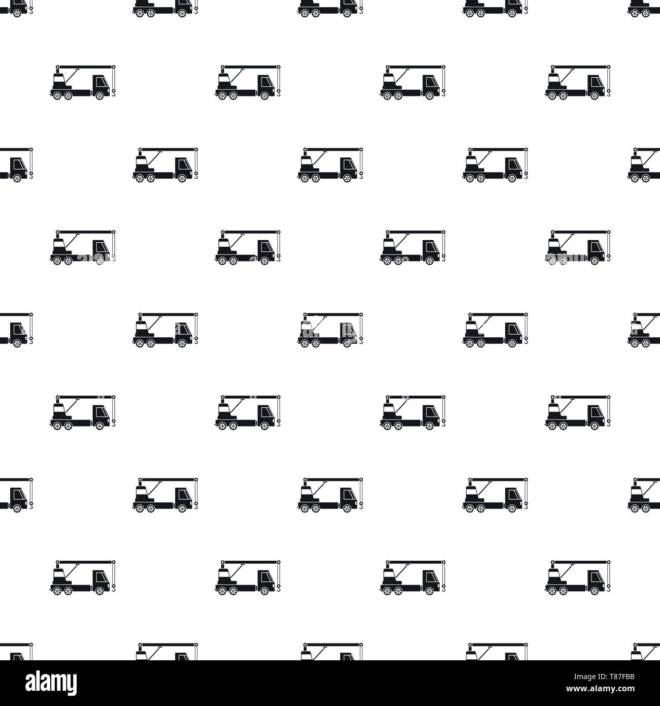 Truck crane pattern seamless vector repeat geometric for any web design Stock Vector