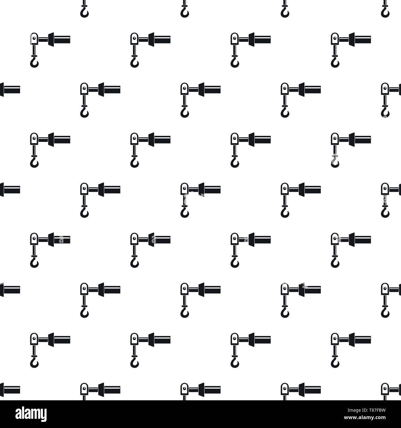 Hook crane pattern seamless vector repeat geometric for any web design Stock Vector