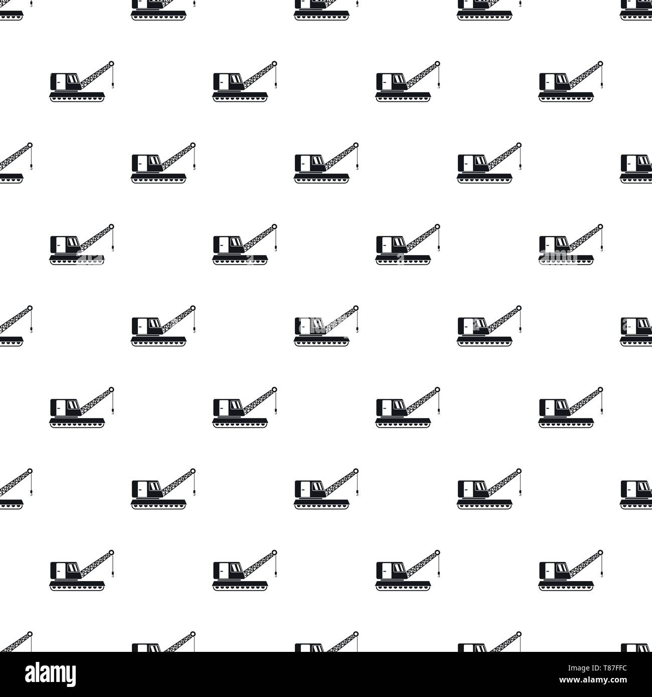 Excavator crane pattern seamless vector repeat geometric for any web design Stock Vector