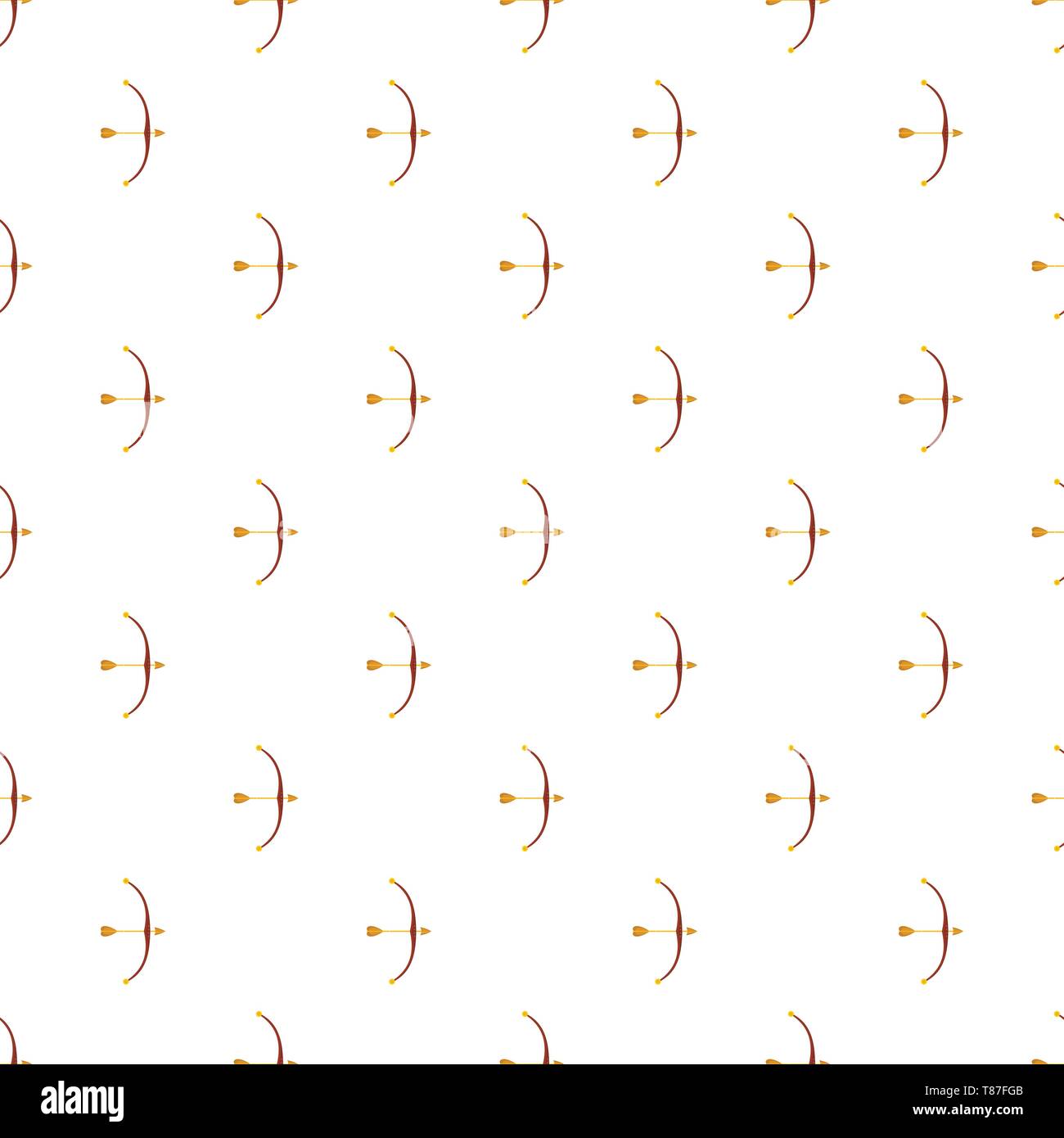 Bow and arrow pattern seamless vector repeat for any web design Stock Vector