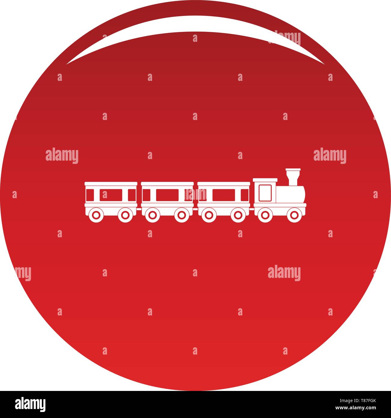 Wagons icon. Simple illustration of wagons vector icon for any design red Stock Vector Image